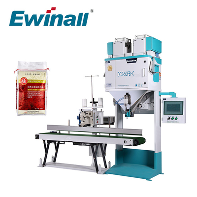Máquina de embalagem manual automática 5kg do arroz de Ewinall DCS-50FB-C 10kg 15kg 25kg