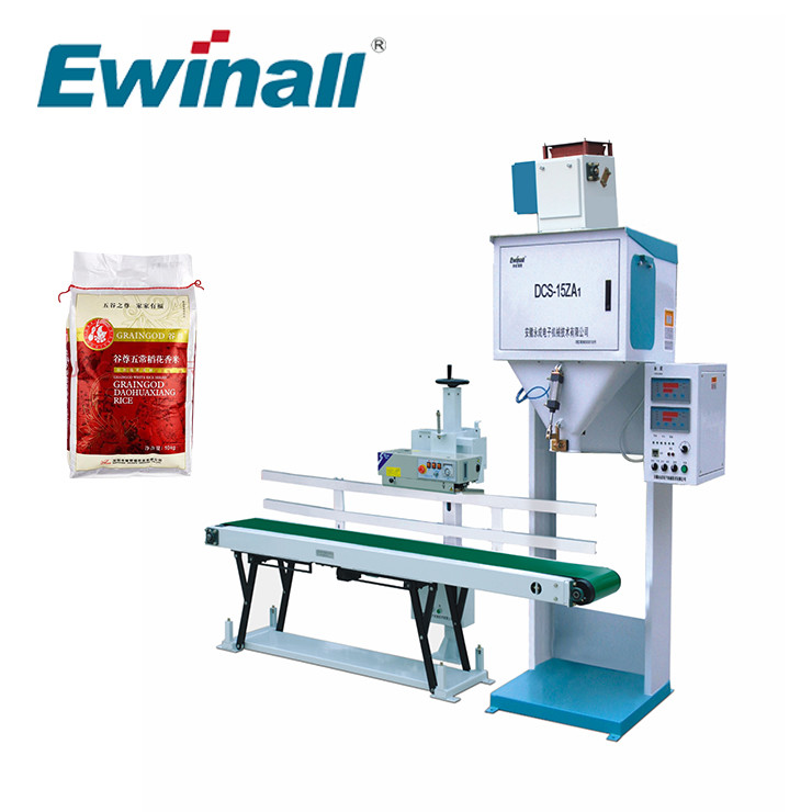 Ewinall DCS-15ZA1 pequena máquina de embalagem de arroz para açúcar de feijão granulado 1kg 3kg 4kg 15kg