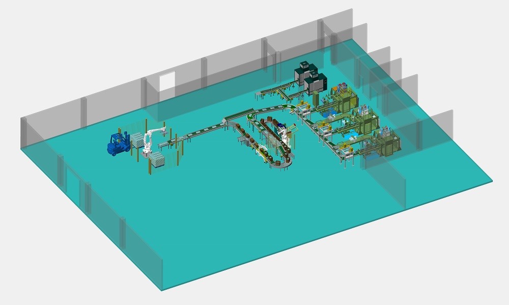 Linhas de empacotamento automatizadas Multifunction sistema do movimento servo de Palletzing do robô de Converying