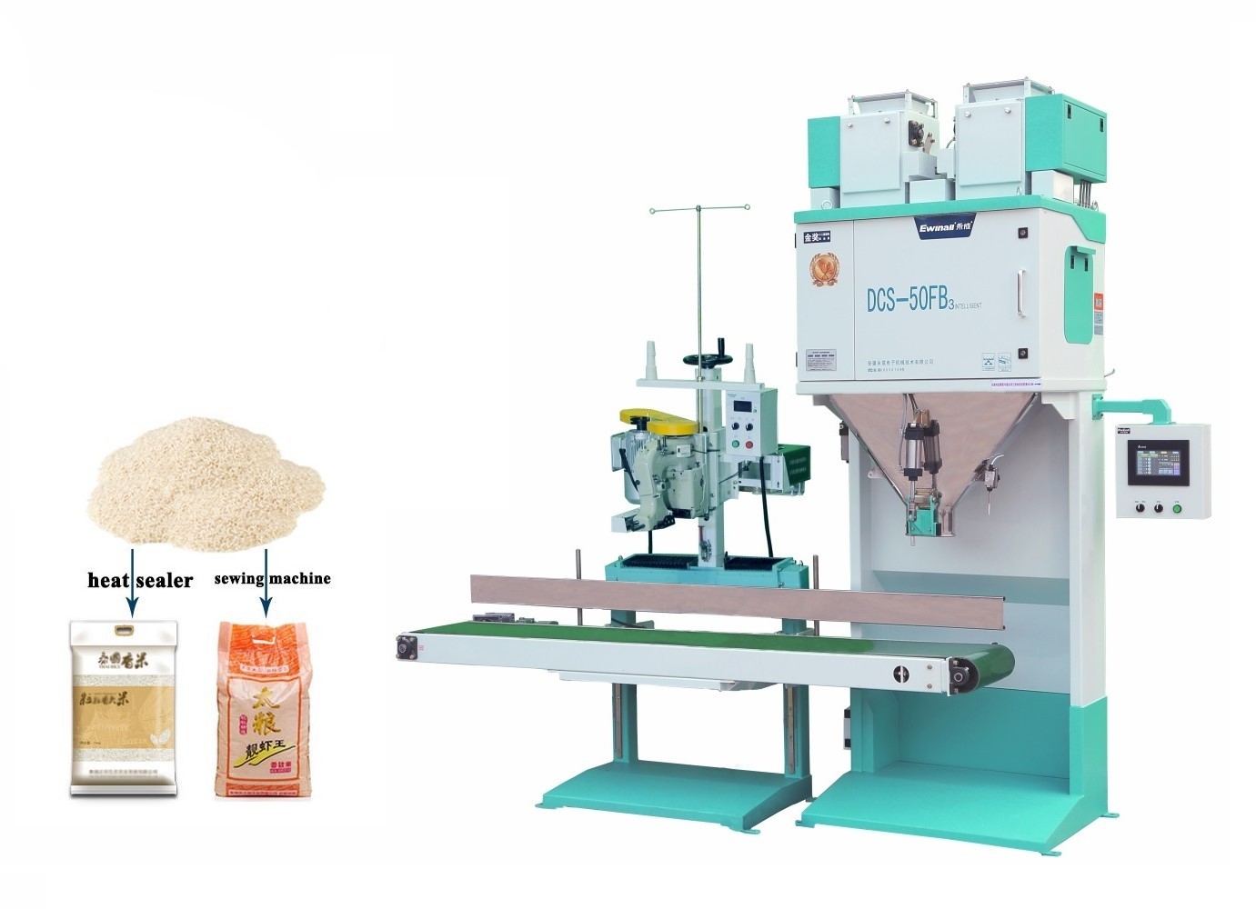 Auto saco de levantamento da máquina de embalagem 600 do malote do arroz de 5kg Modbus/H