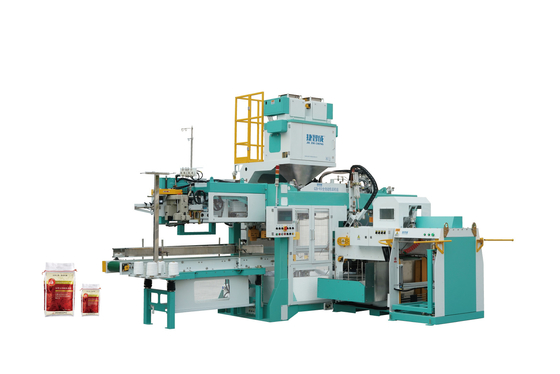 Máquina de empacotamento totalmente automático 5-25KG para o、 Sugar And So On dos feijões do、 do arroz, saco tecido laminado