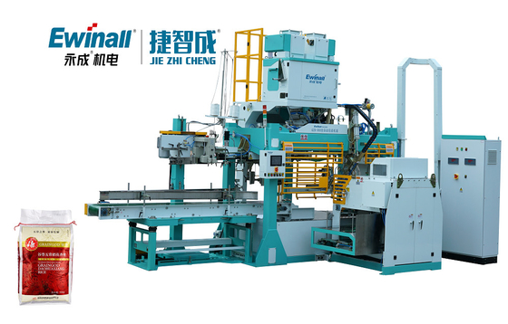 sistemas de ensaque totalmente automático EWINALL da máquina de embalagem da farinha de 25kg 7KW trifásicos